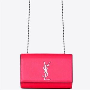 Yves Saint Laurent neon pink Kate Crossbody Bag